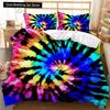 Boho Tie Dye Duvet Cover Set Hippie Bed Sets Blue Purple Colorful Twin Bedding Set Gypsy Queen King Size Polyester Qulit Cover