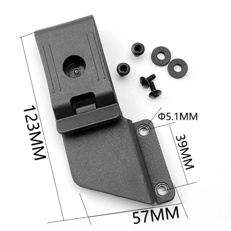 1piece Rotatable KYDEX Sheath Waist Clip Scabbard Clip Sheath Accessories Outdoors Carry KYDEX Sheath Tool with Two Set Screws