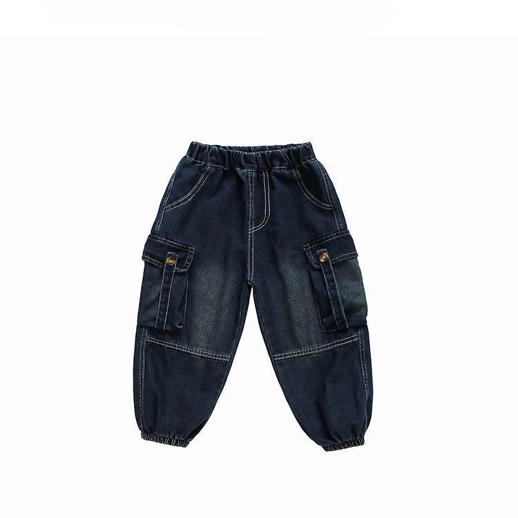 Jungenhosen Frühlings- und Herbststile Kinder Modische Denim Arbeitshosen Jungen Babyhosen