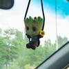 Car Pendant Groots Rearview Mirrors Charms Hanging Resin Ornament Car Perfume Accessories Gifts Auto Interior