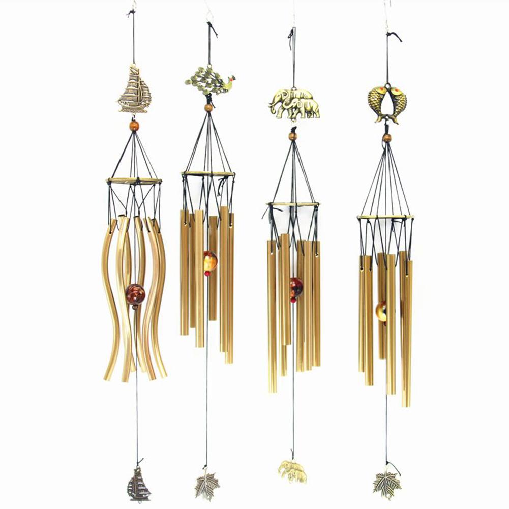Yard Garden Hanging Wind Chimes For Balcony Yard Garden 1PC Bells Tubes Gold Home Decoration Large Wind Chimes