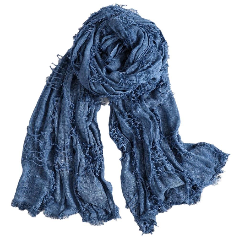 Warm Women Scarf Breathable Neck Warmer Hip Hop Cotton Linen Neckerchie Office