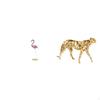 Flamingo Cheetah Resin Sculpture Modern And Animal Figurine Decorative Centerpiece for Home Garden