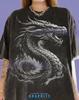 Dragon Dark Fantasy Mythical Creature Gothic Beast Monster Comfort Colors® Tshirt, Magic Runes Fantasy Art Reptile Lover Vintage Bootleg Tee
