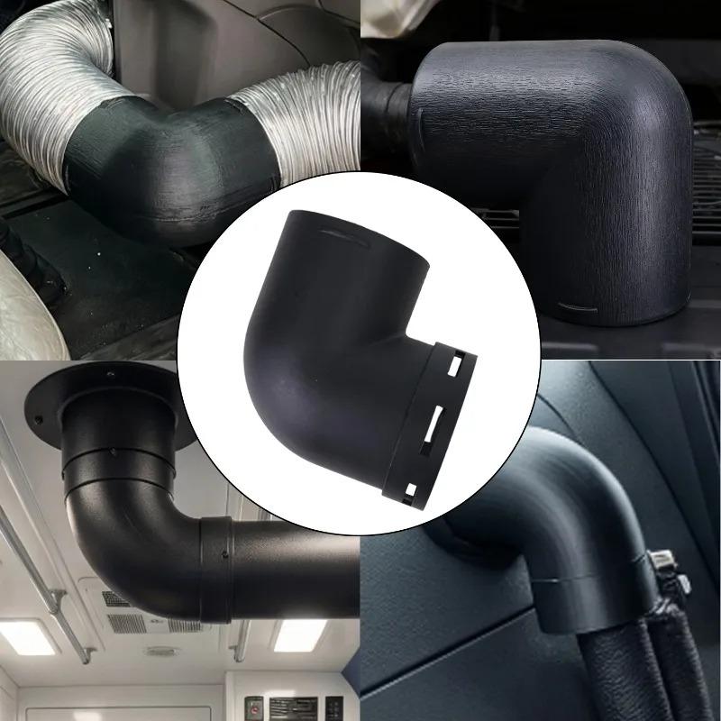 Air Vent Outlet L Elbow Connector Bend Piece Duct Pipe Ducting Hose Connect for Diesel Heater Car Truck VAN Camper 60MM/75MM