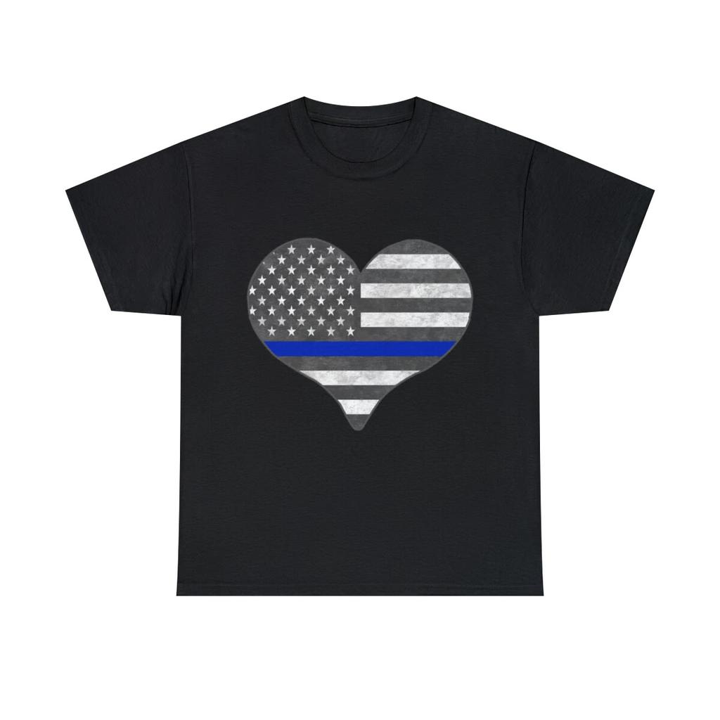 I Love Police Graphic Tee Shirt, S-5XL