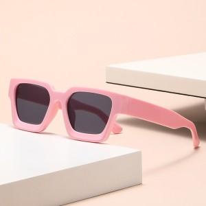Minimalistyczne Okulary Przeciwsłoneczne z Grubą Oprawką, Modne Streetwear, Wszechstronne Kwadratowe Oprawki, Ochrona UV, Ochrona Przeciwsłoneczna 8539