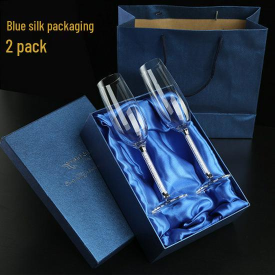 Lead-Free Crystal Red Wine Glass & Champagne Flute Set in Gift Box