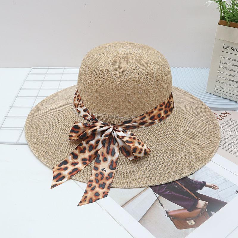 Straw Straw Hat Women's Big Eaves Beach Hat Summer Shading Sun Hat Outdoor Travel Seaside Spring and Autumn Versatile