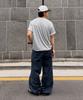 INTEMPOMOOD Track Washed Cotton Wide Pants_Navy
