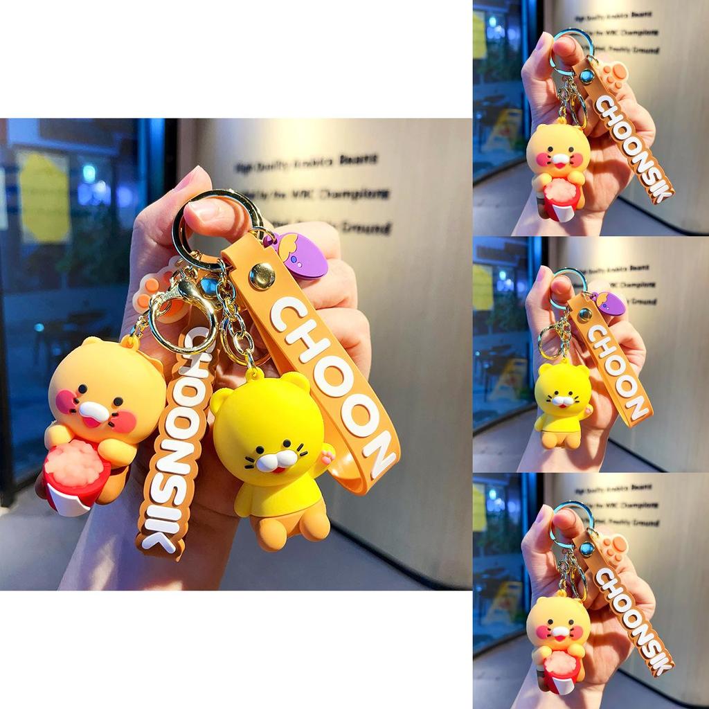 Entzückender Choonsik Schlüsselanhänger Süßer Koreanischer Stil Popcorn-Charakter PVC Schlüsselring