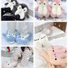 Girls' Cute Penguin Plush Slippers - Warm, Non-Slip Cotton Shoes for Kids