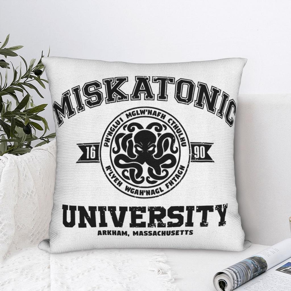 Printing Miskatonic University Cthulhu Pillowcase Polyester Cushion Cover Decorative Lovecraft Book Throw Pillow Case Cover Home