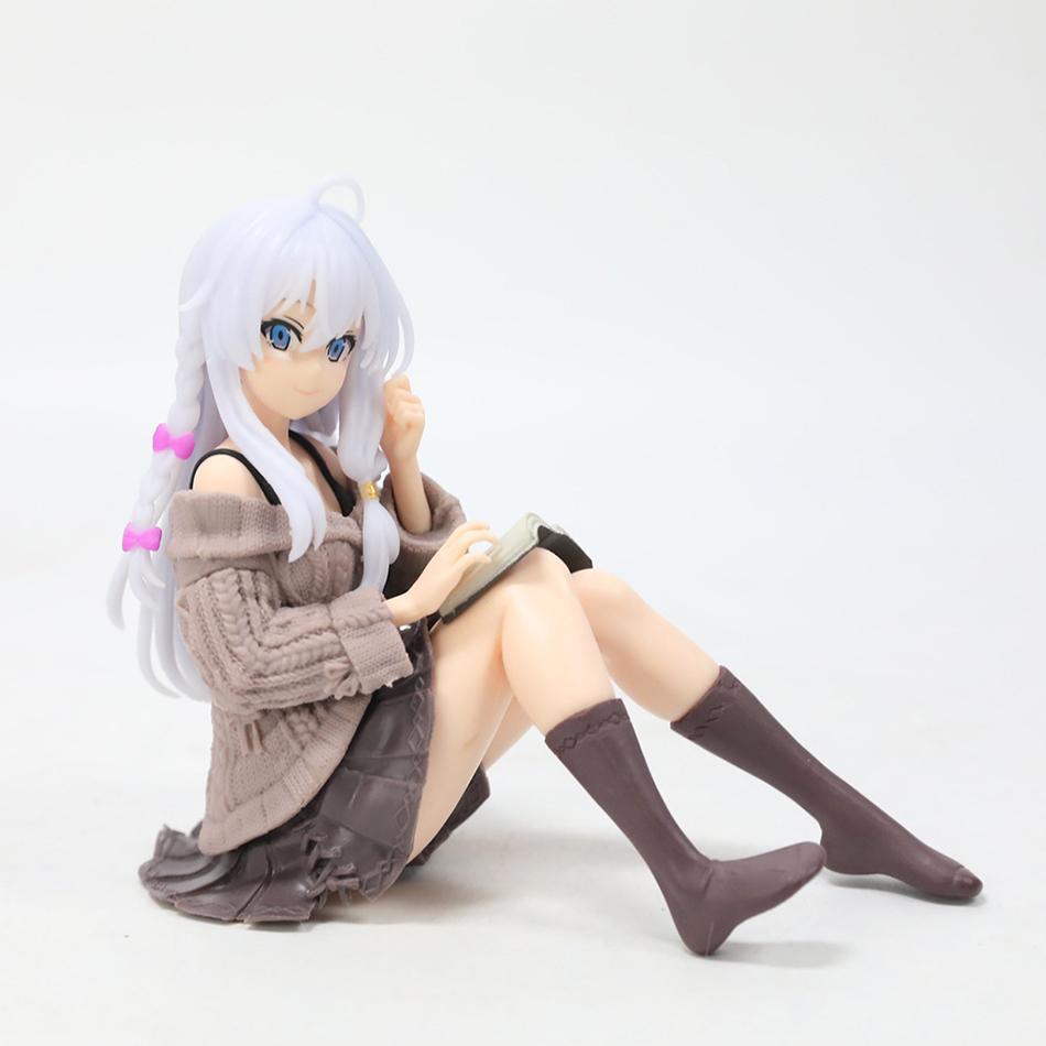 

10cm The Journey Of Elaina Elaina Sitting Reading Girls Model Statue PVC Adorable Desktop Decor Collection Model Doll Xmas Gifts