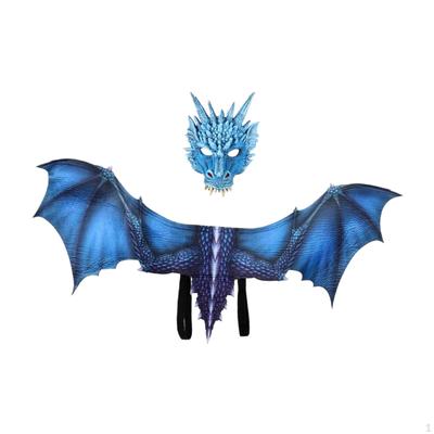 Adults Dragon Costume Decorative Photo Props Role Play Dinosaur Wing Mask Set