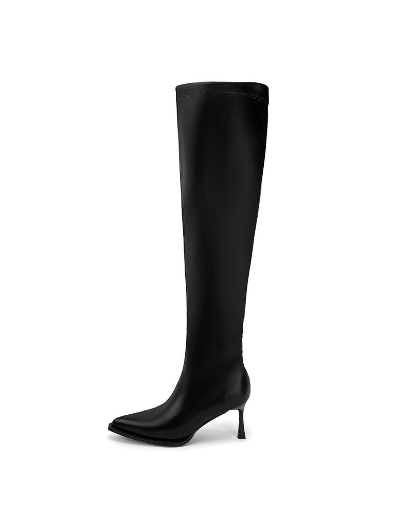2025 Early Fall Boots Over Knee Boots Pointed High Heel Sexy Hottie Small Elastic Skinny Boots Women.