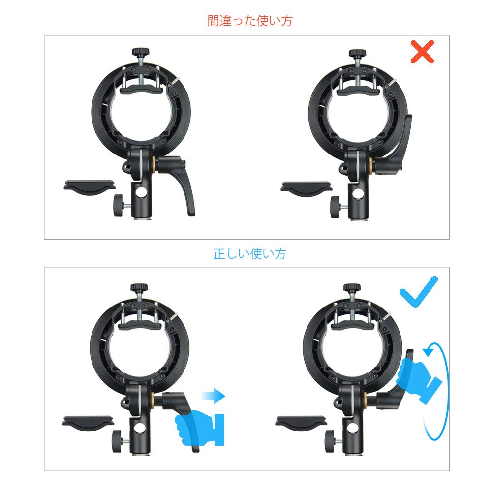 Godox S2 Upgrade Bowens Mount with Removable Gasket for Godox AD200 AD200pro AD300pro Round Head V1 Strobe and Compatible with Beauty S-Bracket