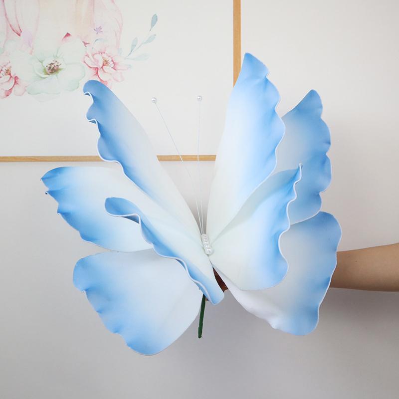 50Cm Giant Crepe Paper Butterfly Gradient Artificial Simulated Fake Butterfly Window Display Garden Decorations 3D Pe Butterfly