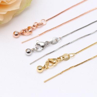 Diy Handmade 14K Bag Gold Color Retention, Chain Universal Chain Adjustment Box Chain Copper Plated Color Retention Necklace