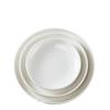 White High-Footed Ceramic Soup Bowl - Deep Plate for Home or Hotel Use
