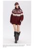 Unisex Fair Isle Wool Cardigan: Spring & Autumn Casual Color Block, Loose Long Sleeve Sweater for Men & Women