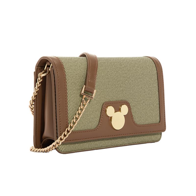 New Disney Mickey Series Synthetic Leather Crossbody Bag, Shoulder Bag Regular Women's Brown DHF41135-A