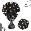 Svarta Röda Rosor Konstgjorda Rosor Läskig Ögondesign Halloween Heminredning Goth Konstgjorda Skräckrekvisita Läskiga Partyrekvisita