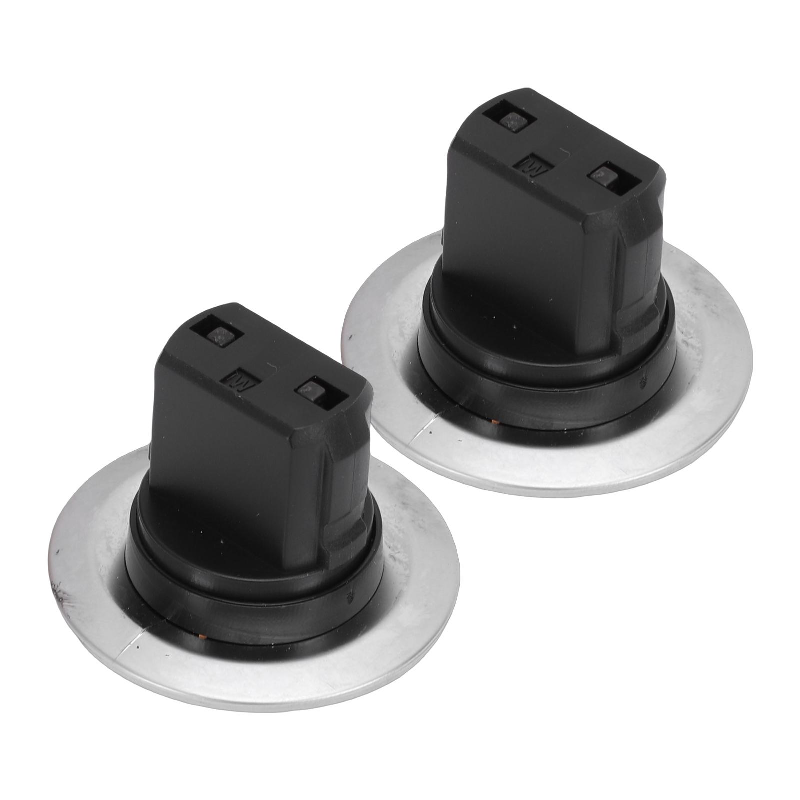 2pcs Engine Push Start Button, Silver Color Replacement Keyless Go Start Stop Pushbutton with Easy Installation, for Vehicle Part Number 2215450714