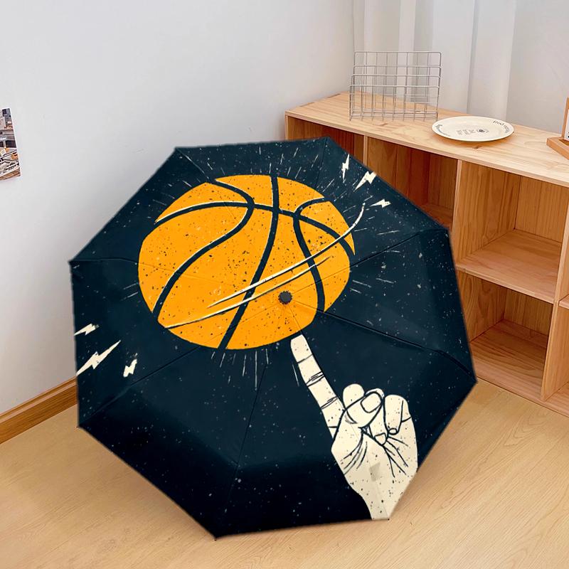 1PC basketball sport Umbrella Portable Folding Umbrella Iron Frame Hole Bone Structure Outdoor Home Umbrella A7