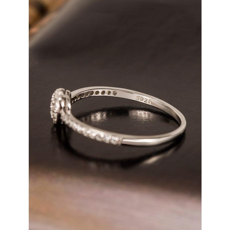 1pc Romantic Micro Inlaid Heart Shaped Women's Ring, for Party, Bridal, Wedding Jewelry Engagement