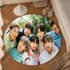 Kpop Group Portrait Round Rug for Livingroom,Bedroom, Palyroom, Chair Rug, Area Rug, Circle Carpet, Large Size Fan Christmas Gift