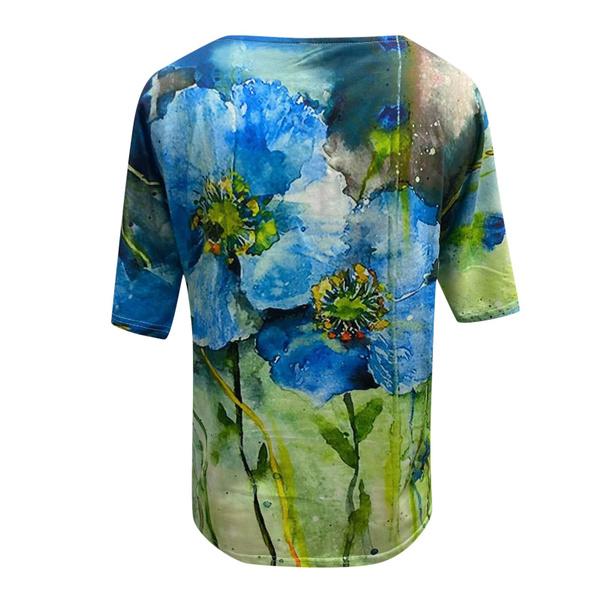 Buy Women Casual Flower Printed T-shirt 