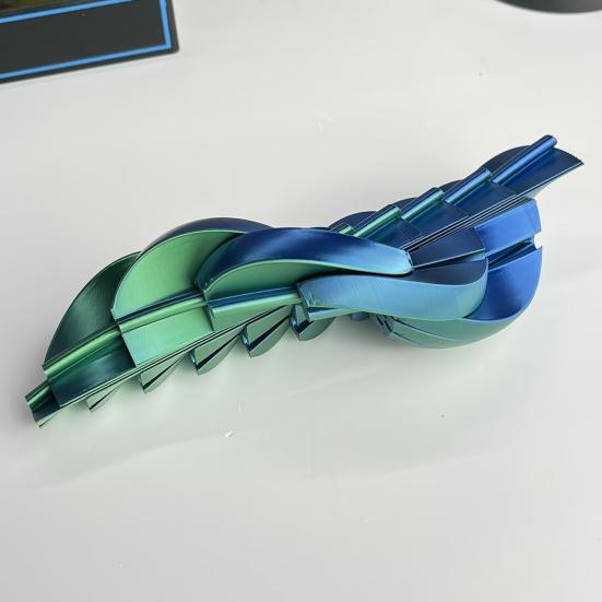 3D Printed Fidget Ball Toy Sensory Spinner Gear Sphere Fidget Toy with Liquid Flow Effect Twistable Desk Toy for Office Home Anxiety Stress Relief