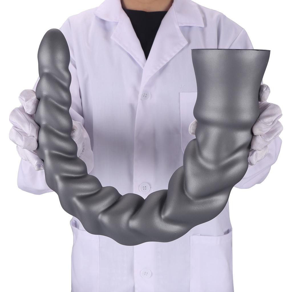 Extra Long Anal Plug with Spiral Design - Giant Threaded Butt Plug for Men & Women, Stretching Trainer, Realistic Dildo for Advanced Play