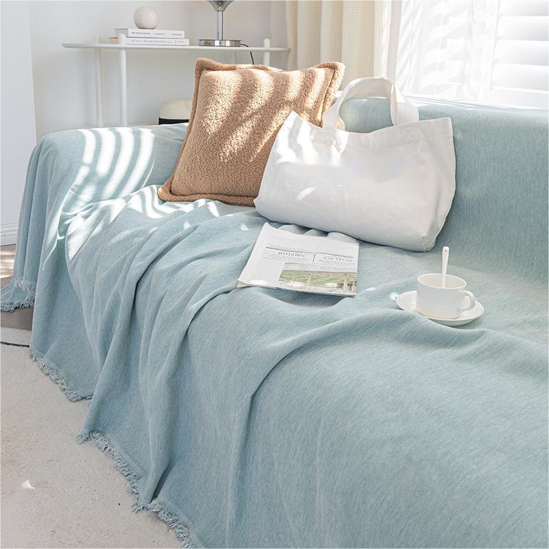 Solid Color Sofa Towel Four Seasons Universal Chenille Anti-Scratching Sofa Cushion Cover Cloth Simple Modern All-Inclusive Sofa Cover