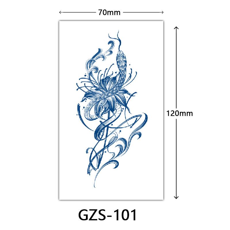 Flower Herbal Semi-Permanent Tattoo Sticker, Small Picture Juice Tattoo Sticker, Sweat-Proof Tattoo