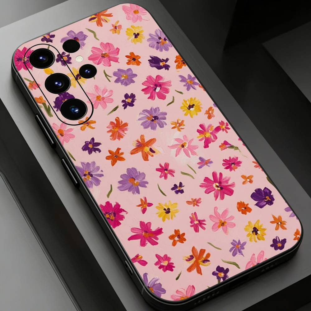 Small Flowers Phone case for Samsung Galaxy S24,25,26,23 22,21,S20 Plus Ultra FE soft fundas cases