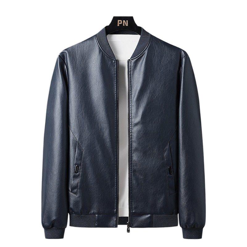 Lederjacke Herren Herbst und Winter Neuer Stil Samt Verdickt Vielseitig Lässig Trendig Übergröße Mantel Baseballkragen Lederjacke