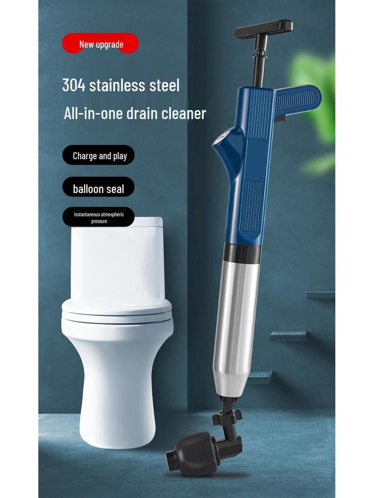 Premium Multipurpose High-Pressure Toilet and Drain Unblocker Plunger