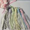 Lace Flower Color Block Knotting Keychain & Phone Charm