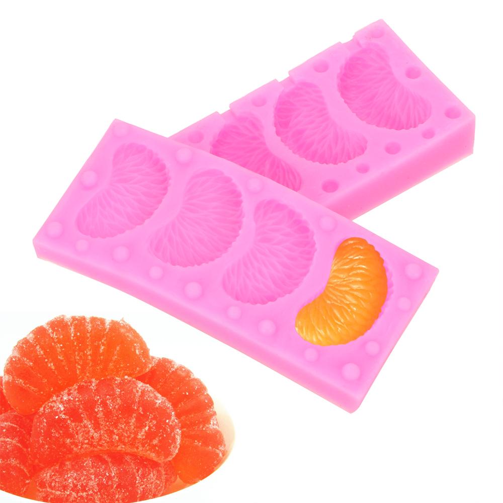 Tangerine Cake Decorating 2Unit/PCS Peeling Orange Shape Silicone Mold Chocolate, Resin, Candy, Jewelry Mold Fruit Mold Fondant