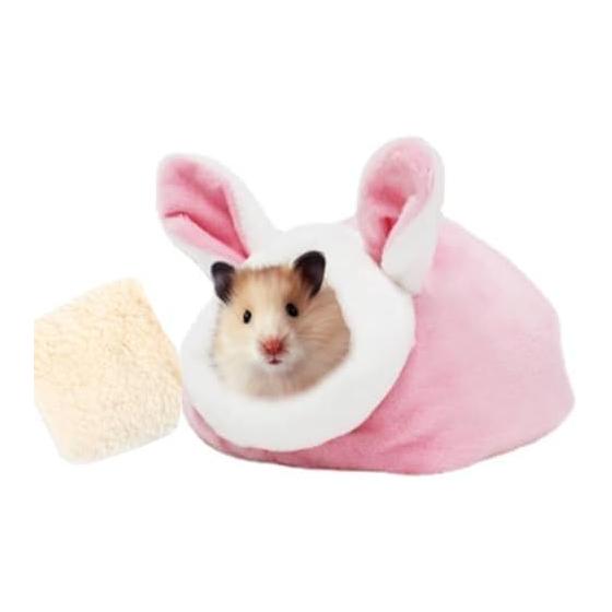 LIKENNY Winter Hamster Cushion Bed, Warm Hamster House, Sleeping Bag, Playground, Rest Area, Warm Nest, Cold Protection, Thermal Insole, Small Animal