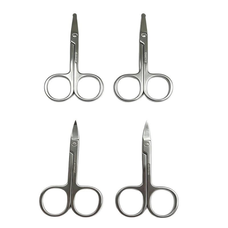 Stainless Steel Eyebrow Scissors & Nose Hair Clippers with Double Eyelid Tape