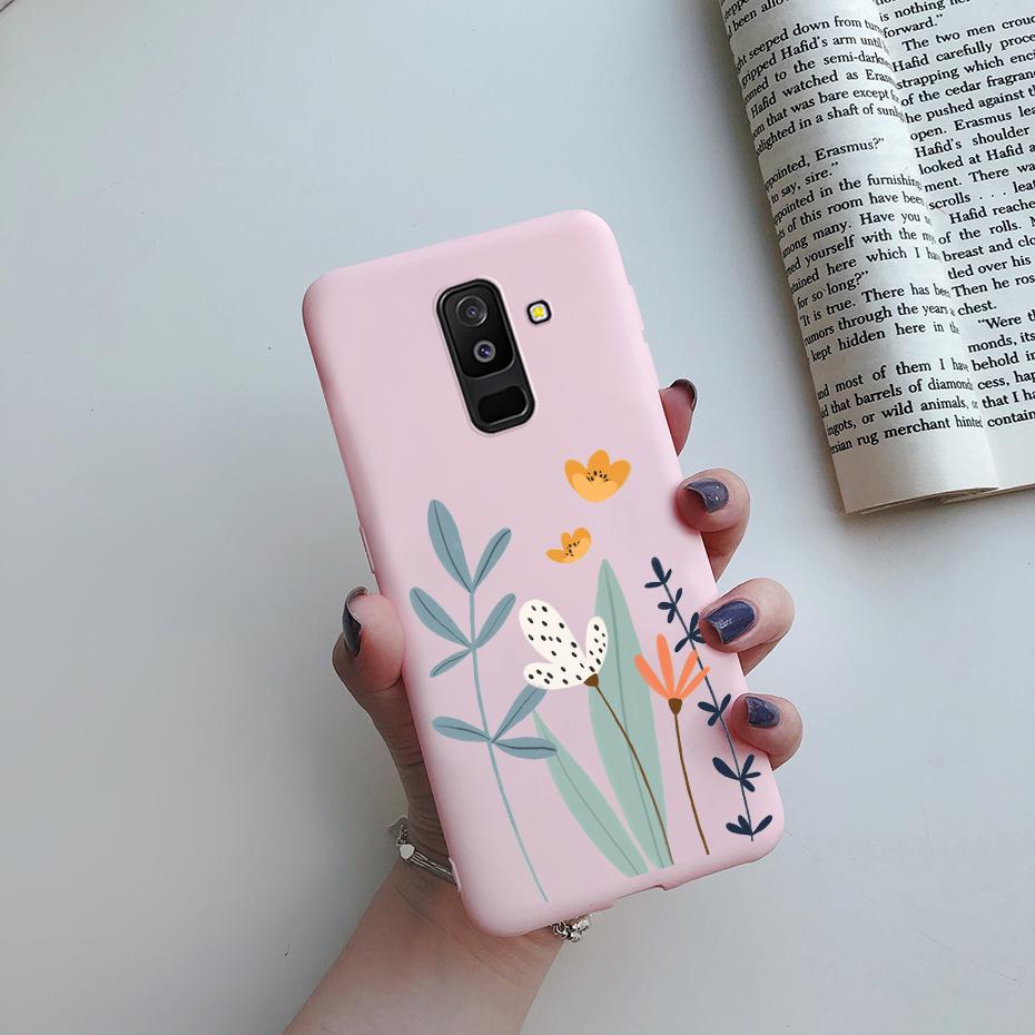 Daisy Flower Phone Case For Samsung Galaxy A6 Plus A6+ 2018 A605F Case Cover Cute Silicone Funda For Samsung A6 2018 A600F Case