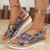Summer New Wedge Heel Women's Shoes Eaby Platform Sandals Large Size Light Bottom Buckle with Fish Mouth Sandals