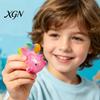 Anxiety Relief Toy Rainbow Tail Goldfish Squeeze Stress Clear Glitter Fish Sensory Portable Reliever Soft Stretchy Shape Home Office Desk Ball
