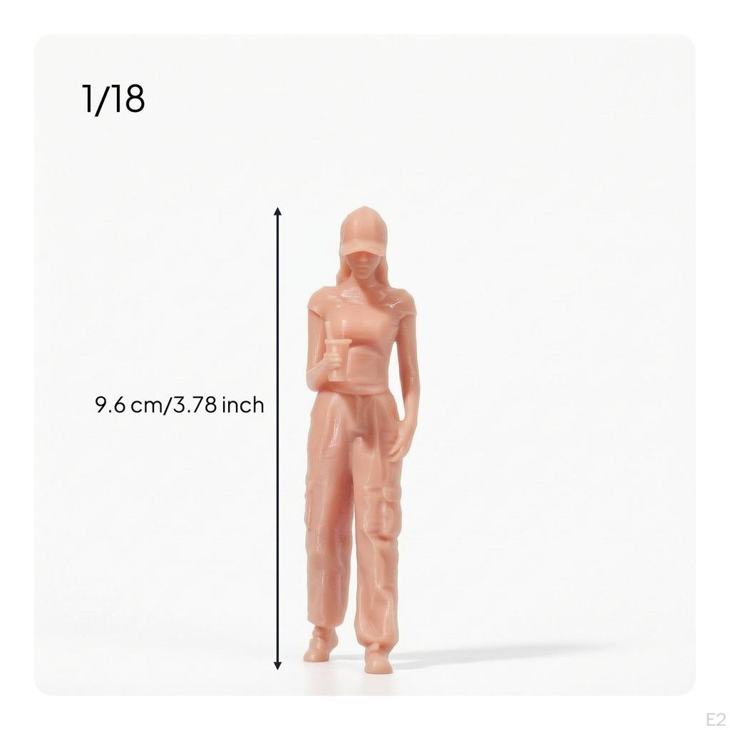Miniature Standing Figure Detailed Female Model Collectible Figurine for Collectors,