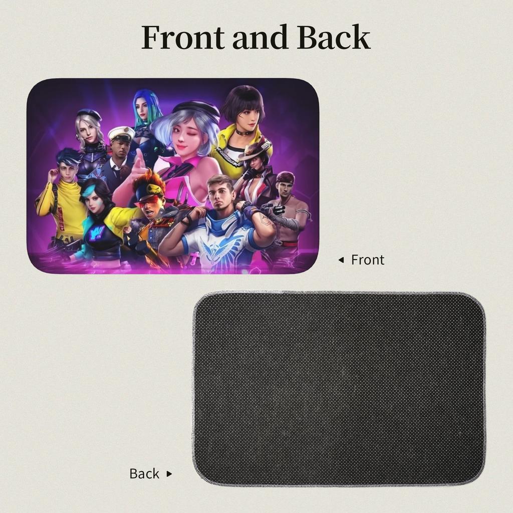 Custom Garena Free'd Fire'ed Game Doormat Mat Anti-Slip Bath Kitchen Garden Rug Carpet 40*60cm