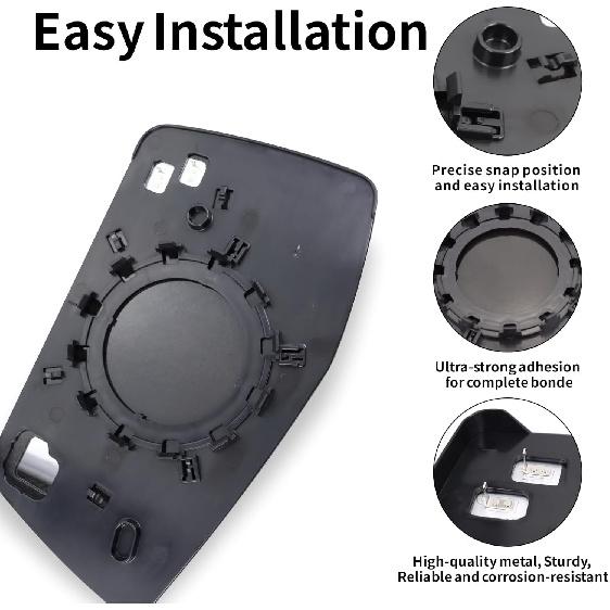 Right Passenger Side Mirror Glass Compatible With      2024 2025Chevy Silverado 1500 GMC Sierra 1500 With Backing Plate Heated (With A Tool) Replace#