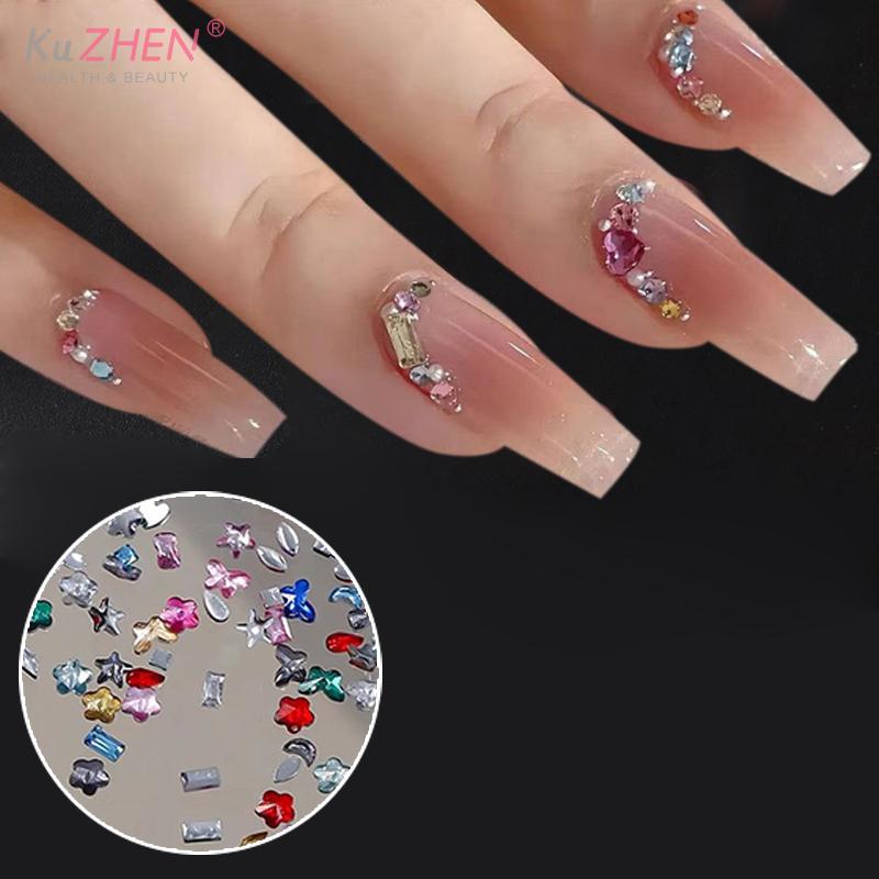 Rhinestone Colored Mini Flat Bottomed Rhinestone Pearl Nail Art Nail Charm Decoration Accessories Nail Art Nail Art Enthusiasts